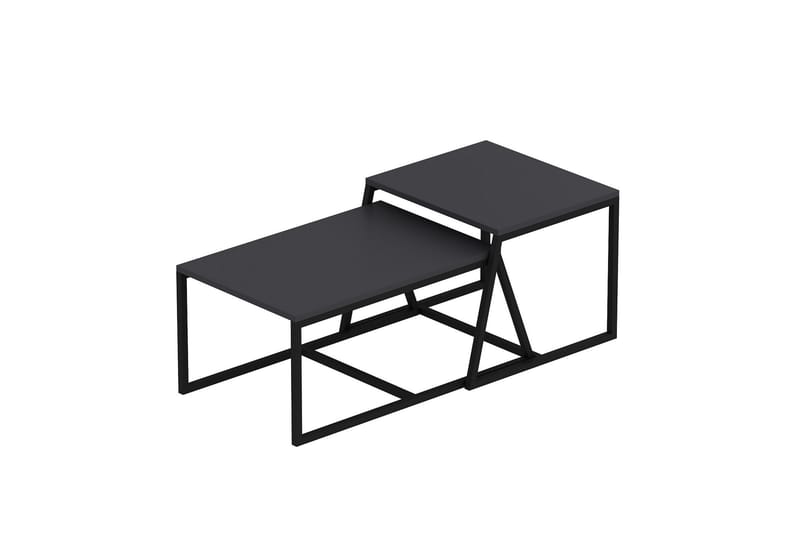 Minimal Soffbord 75x50 cm Svart - Hanah Home - Soffbord