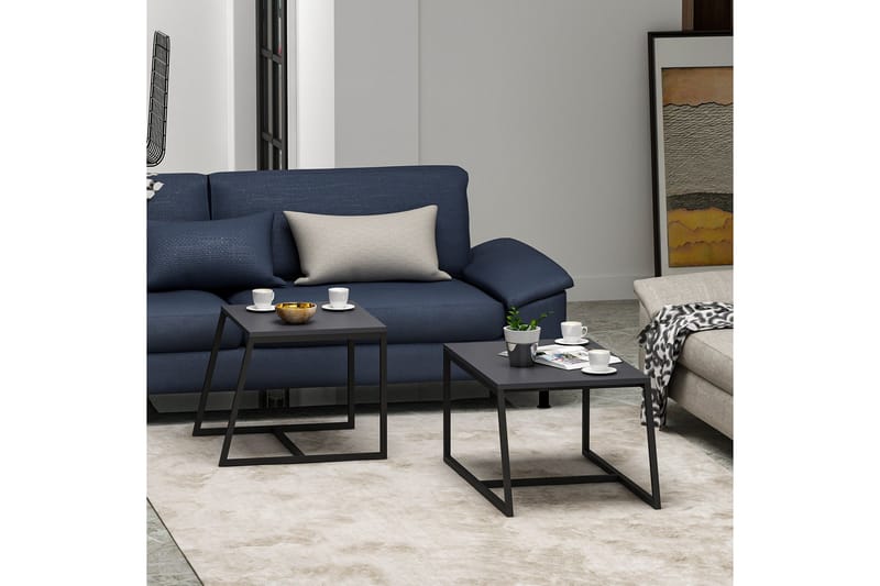 Minimal Soffbord 75x50 cm Svart - Hanah Home - Möbler - Bord & matgrupper - Soffbord