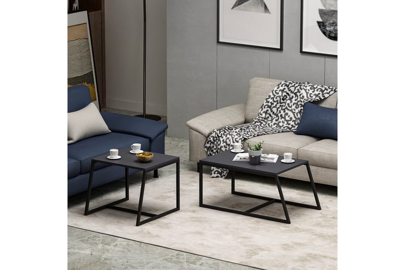Minimal Soffbord 75x50 cm Svart - Hanah Home - Möbler - Bord & matgrupper - Soffbord