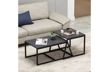 Minimal Soffbord 75x50 cm Svart - Hanah Home - Möbler - Bord & matgrupper - Soffbord