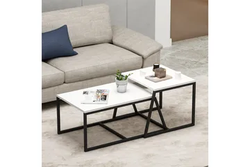 Minimal Soffbord 75x50 cm Vit - Hanah Home - Möbler - Bord & matgrupper - Soffbord
