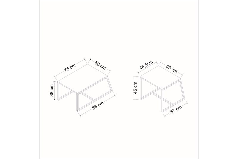 Minimal Soffbord 75x50 cm Vit - Hanah Home - Soffbord