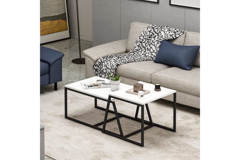 Minimal Soffbord 75x50 cm Vit - Hanah Home - Möbler - Bord & matgrupper - Soffbord