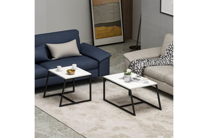 Minimal Soffbord 75x50 cm Vit - Hanah Home - Möbler - Bord & matgrupper - Soffbord