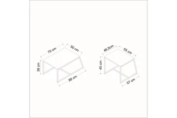 Minimal Soffbord 75x50 cm Vit - Hanah Home - Möbler - Bord & matgrupper - Soffbord