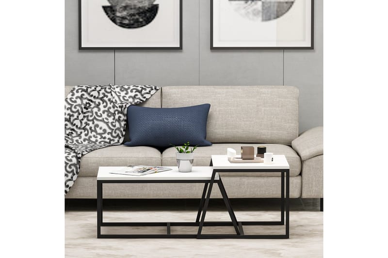 Minimal Soffbord 75x50 cm Vit - Hanah Home - Möbler - Bord & matgrupper - Soffbord