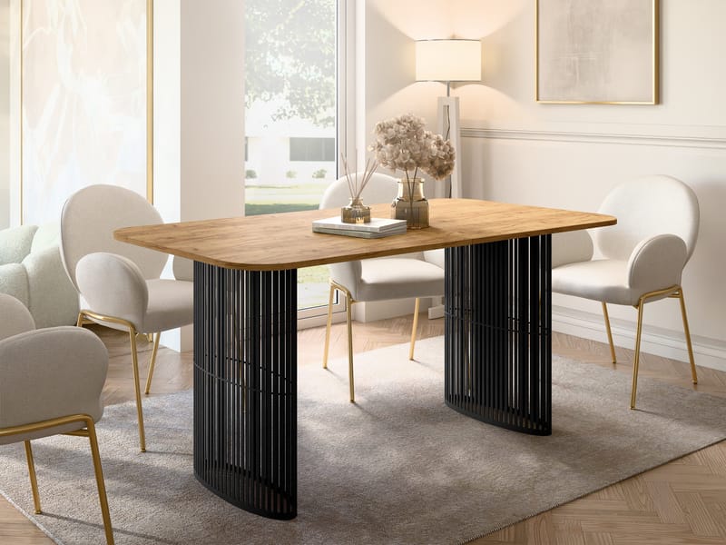 Mirion Matbord förlängningsbart 160-236 cm - Svart, natur - Möbler - Bord & matgrupper - Matbord & köksbord