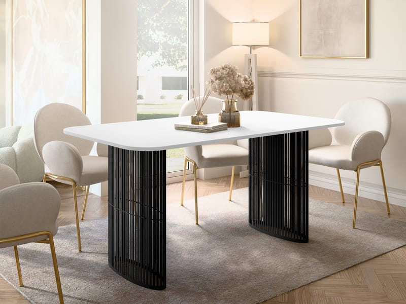 Mirion Matbord förlängningsbart 160-236 cm - Svart, vit - Möbler - Bord & matgrupper - Matbord & köksbord