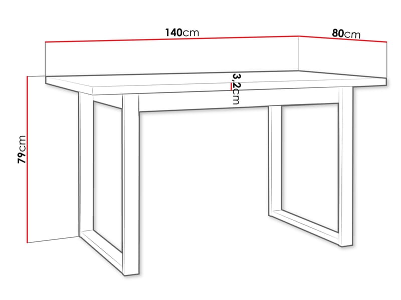 Mirlen Matbord 140 cm Rektangulär - Svart/Brun - Möbler - Bord & matgrupper - Matbord & köksbord