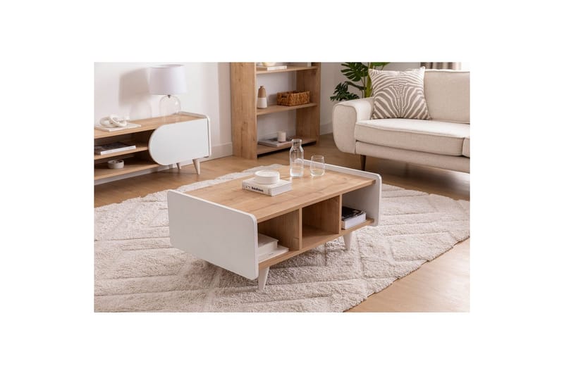 Mirra Soffbord 90 cm - Blå/Vit - Möbler - Bord & matgrupper - Soffbord