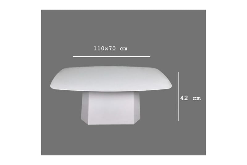 Miu Soffbord 100 cm - Vit - Möbler - Bord & matgrupper - Soffbord