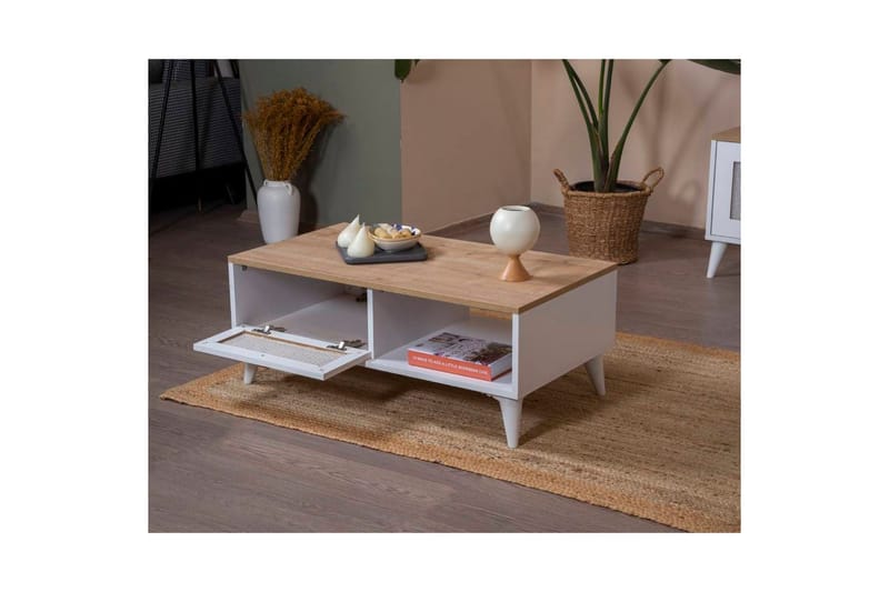 Mjudi Soffbord 55 cm - Brun/Vit - Möbler - Bord & matgrupper - Soffbord