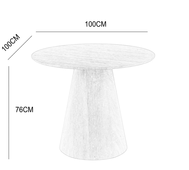 Moi runt matbord Ø100 cm - Ek - Ek - Möbler - Bord & matgrupper - Matbord & köksbord