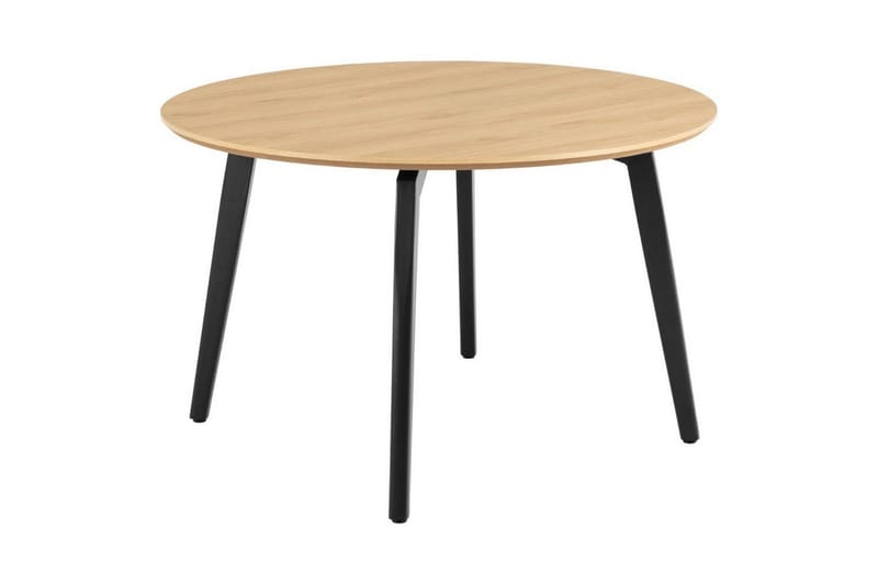 Motona Matgrupp Rund 120 cm + 4 st Amrita Matstolar - Svart/Beige - Möbler - Bord & matgrupper - Matgrupper