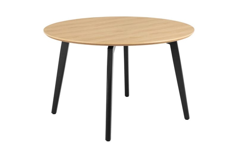 Motona Matgrupp Rund 120 cm + 4 st Nielsby Matstolar - Svart/Beige - Möbler - Bord & matgrupper - Matgrupper