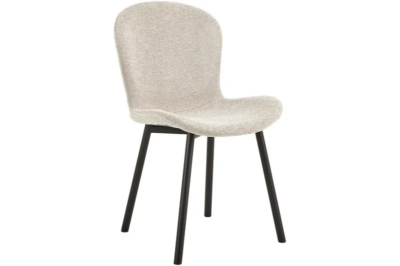 Motona Matgrupp Rund 120 cm + 4 st Amrita Matstolar - Svart/Beige - Möbler - Bord & matgrupper - Matgrupper