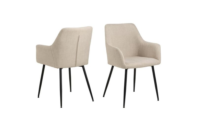 Motona Matgrupp Rund 120 cm + 4 st Nielsby Matstolar - Svart/Beige - Möbler - Bord & matgrupper - Matgrupper
