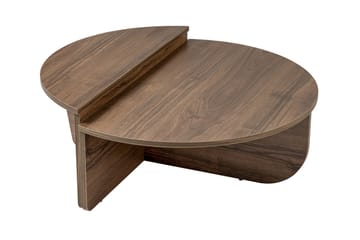 Mukund Ovalt Soffbord 90 cm med Tvådelad Skiva i Trä Valnöt - Brun - Möbler - Bord & matgrupper - Soffbord