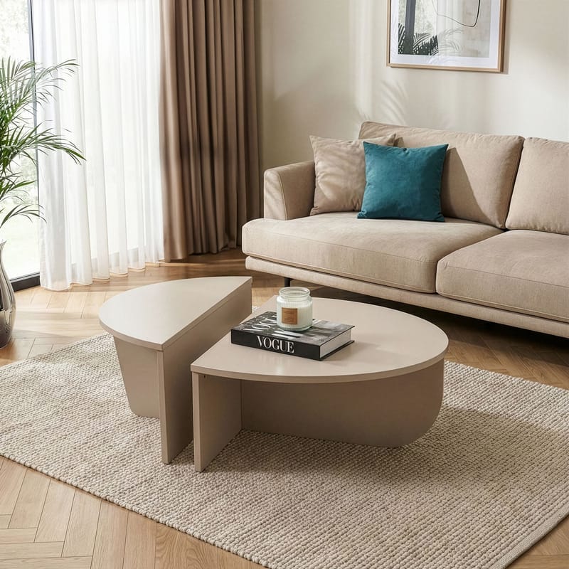 Mukund Soffbord 90 cm Rund - Mink - Möbler - Bord & matgrupper - Soffbord