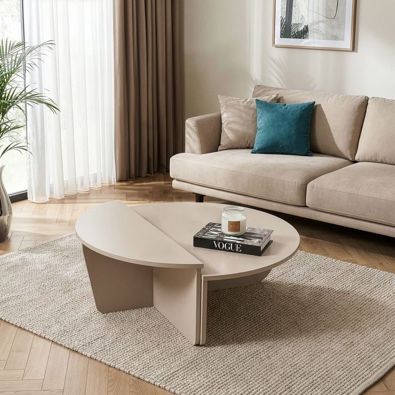 Mukund Soffbord 90 cm Rund - Mink - Möbler - Bord & matgrupper - Soffbord