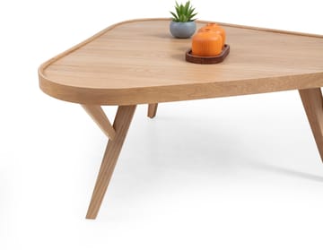 Mul 95 cm Kvadratiskt Soffbord med Triangelformad Skiva i Ek - Beige - Möbler - Bord & matgrupper - Soffbord