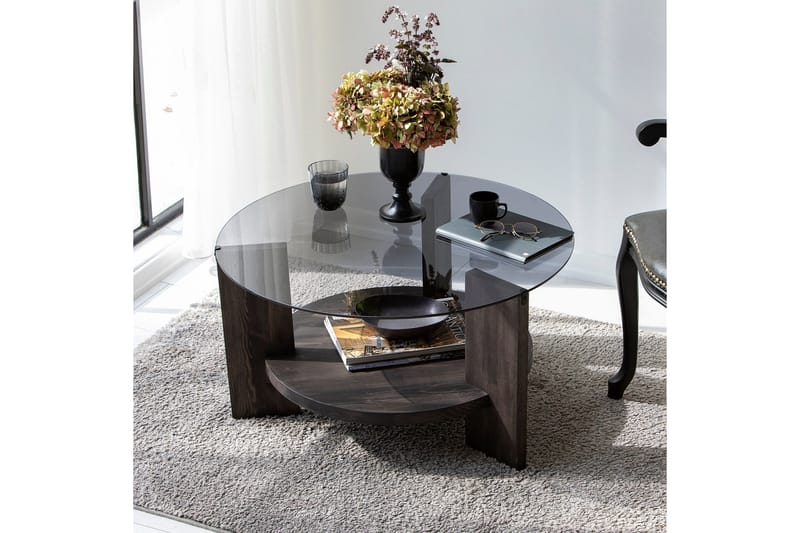Mumondo Soffbord 75 cm Svart/Mörkbrun - Hanah Home - Möbler - Bord & matgrupper - Soffbord