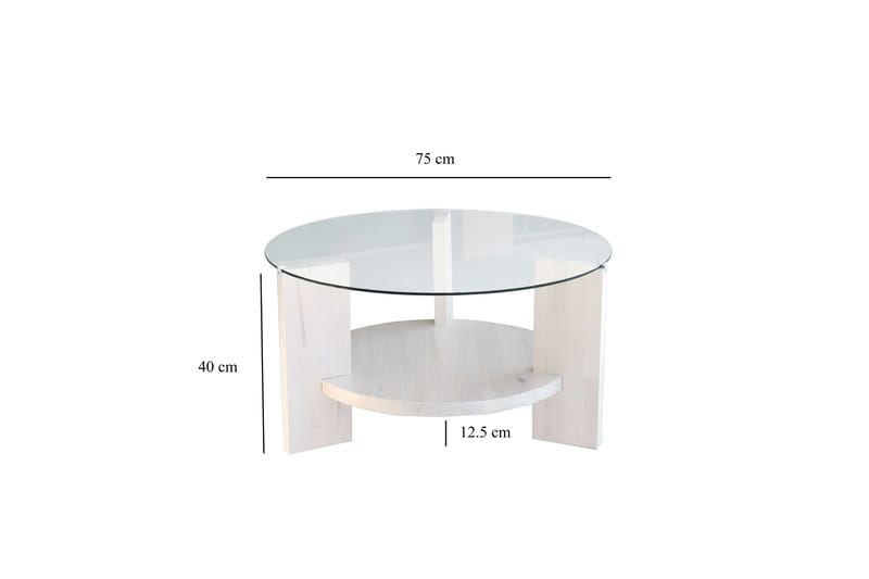 Mumondo Soffbord 75 cm Vit - Hanah Home - Möbler - Bord & matgrupper - Soffbord