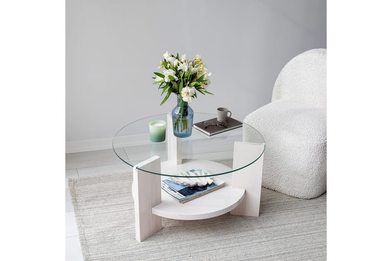 Mumondo Soffbord 75 cm Vit - Hanah Home - Möbler - Bord & matgrupper - Soffbord