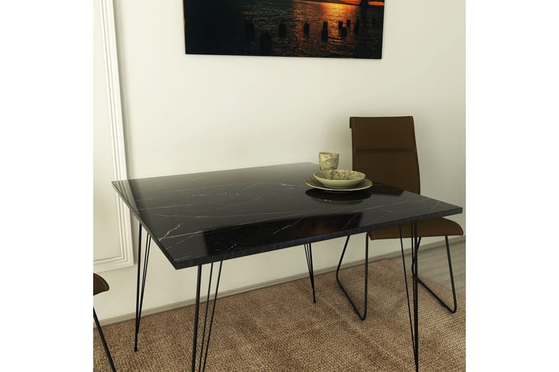 Murtwell Bord 90 cm - Svart/Vit - Möbler - Bord & matgrupper - Matbord & köksbord
