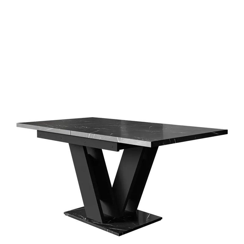 Nand Förlängningsbart Matbord 120-160 cm Rektangulär - Svart - Möbler - Bord & matgrupper - Matbord & köksbord