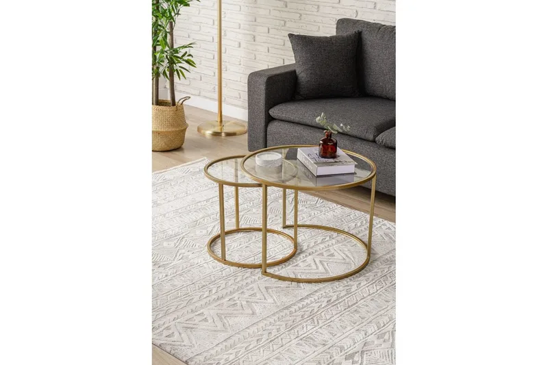 Naruram Soffbord 60 cm - Guld/Transparent - Möbler - Bord & matgrupper - Soffbord