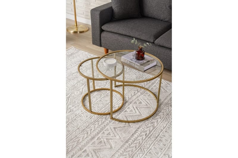 Naruram Soffbord 60 cm - Guld/Transparent - Möbler - Bord & matgrupper - Soffbord