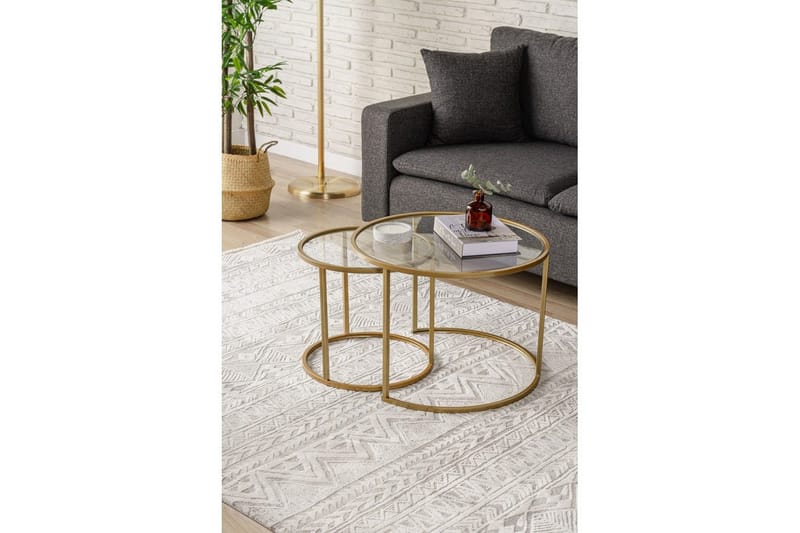 Naruram Soffbord 60 cm - Guld/Transparent - Möbler - Bord & matgrupper - Soffbord