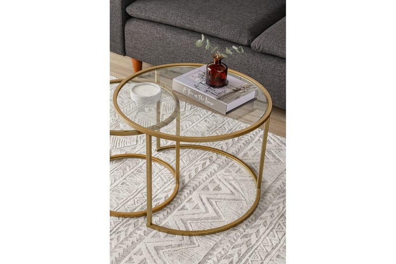 Naruram Soffbord 60 cm - Guld/Transparent - Möbler - Bord & matgrupper - Soffbord
