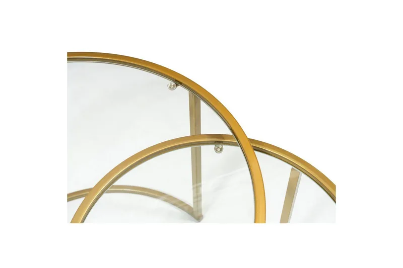 Naruram Soffbord 60 cm - Guld/Transparent - Möbler - Bord & matgrupper - Soffbord