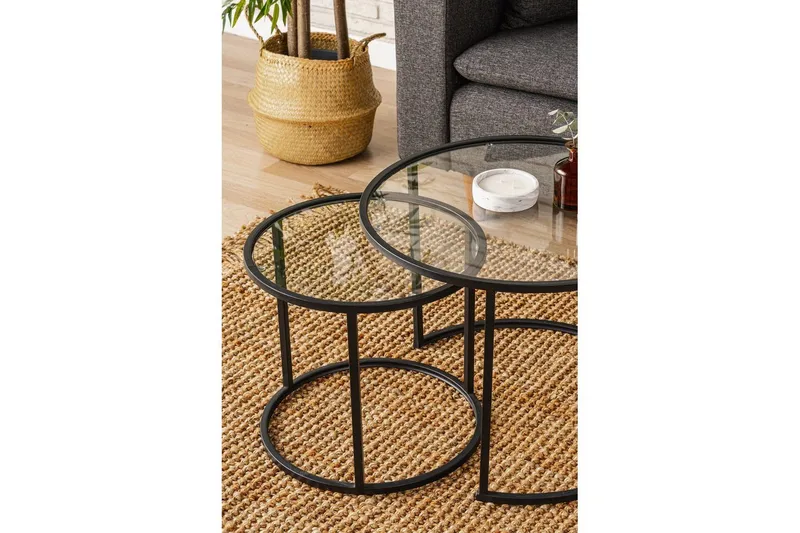 Naruram Soffbord 60 cm - Svart/Transparent - Möbler - Bord & matgrupper - Soffbord