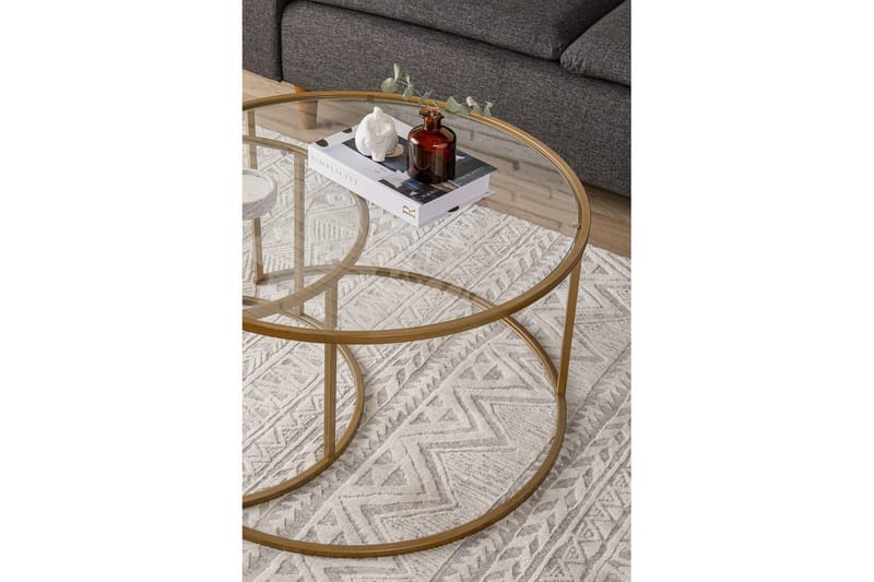 Naruram Soffbord 80 cm - Guld/Transparent - Möbler - Bord & matgrupper - Soffbord