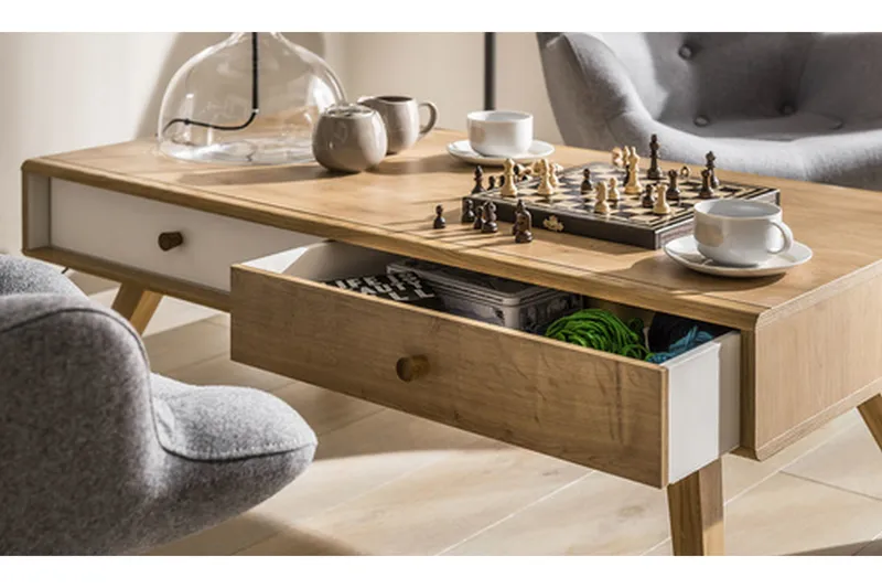 Nature Låda till Soffbord Vit/Natur - VOX - Möbler - Bord & matgrupper - Bordstillbeh ör