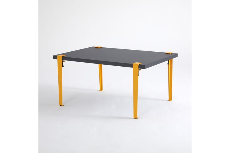 Neda Soffbord 90x60 cm Svart/Gul - Hanah Home - Möbler - Bord & matgrupper - Soffbord
