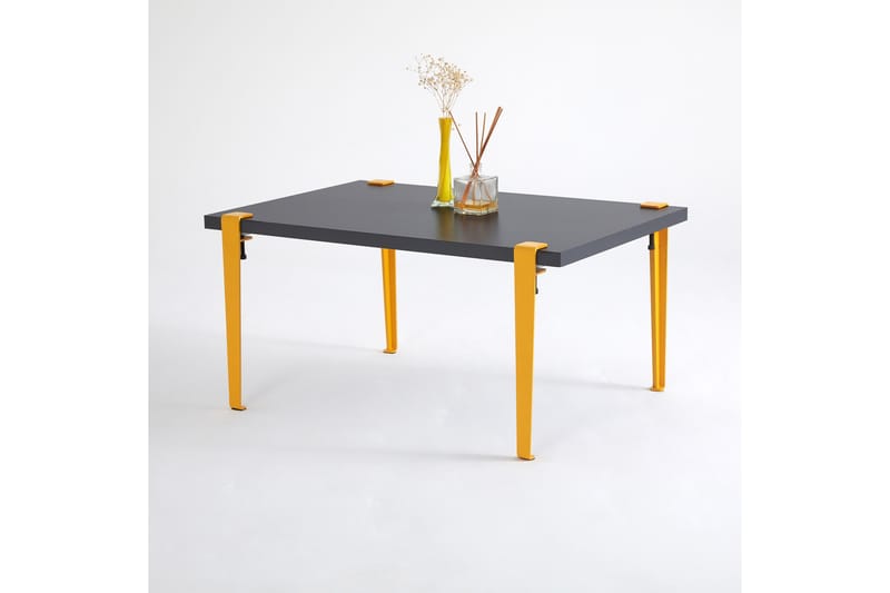Neda Soffbord 90x60 cm Svart/Gul - Hanah Home - Möbler - Bord & matgrupper - Soffbord