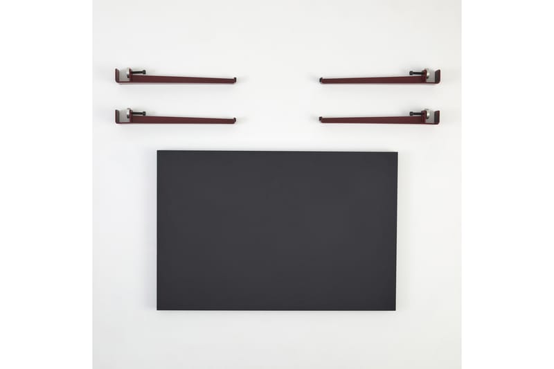 Neda Soffbord 90x60 cm Svart/Röd - Hanah Home - Möbler - Bord & matgrupper - Soffbord