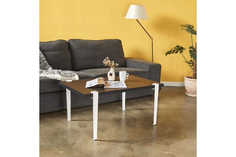 Neda Soffbord 90x60 cm Svart/Vit - Hanah Home - Möbler - Bord & matgrupper - Soffbord