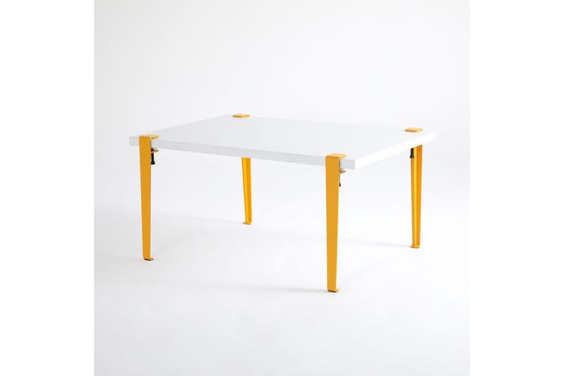 Neda Soffbord 90x60 cm Vit/Gul - Hanah Home - Möbler - Bord & matgrupper - Soffbord