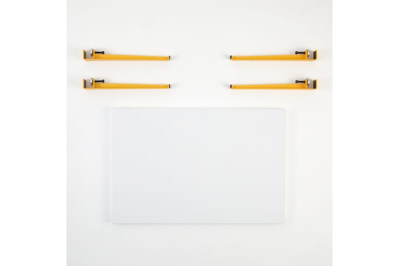 Neda Soffbord 90x60 cm Vit/Gul - Hanah Home - Möbler - Bord & matgrupper - Soffbord