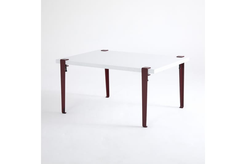 Neda Soffbord 90x60 cm Vit/Röd - Hanah Home - Möbler - Bord & matgrupper - Soffbord
