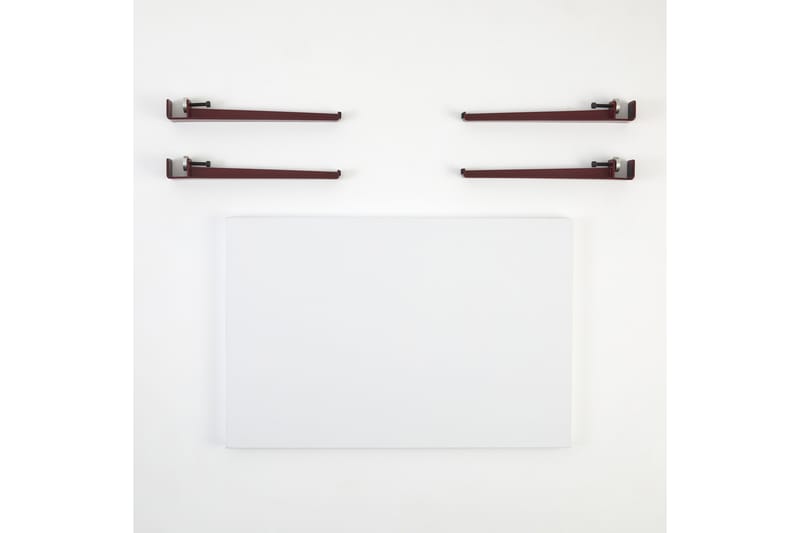 Neda Soffbord 90x60 cm Vit/Röd - Hanah Home - Möbler - Bord & matgrupper - Soffbord