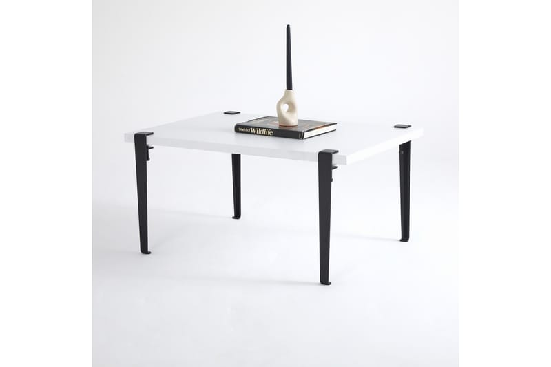 Neda Soffbord 90x60 cm Vit/Svart - Hanah Home - Möbler - Bord & matgrupper - Soffbord