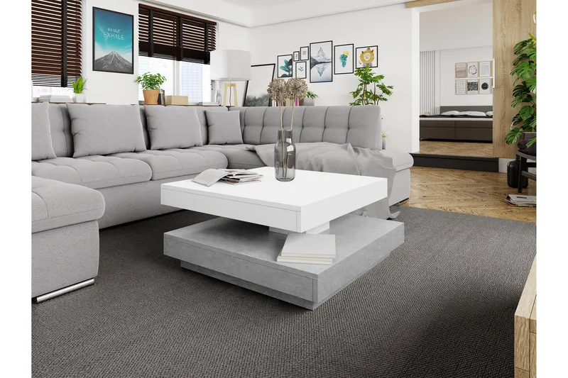 Nenani Soffbord 70 cm - Grå/Vit - Möbler - Bord & matgrupper - Soffbord