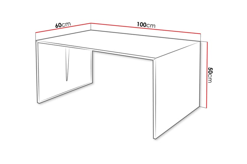 Nerima Soffbord 100 cm Rektangulärt i Trä - Svart - Möbler - Bord & matgrupper - Soffbord