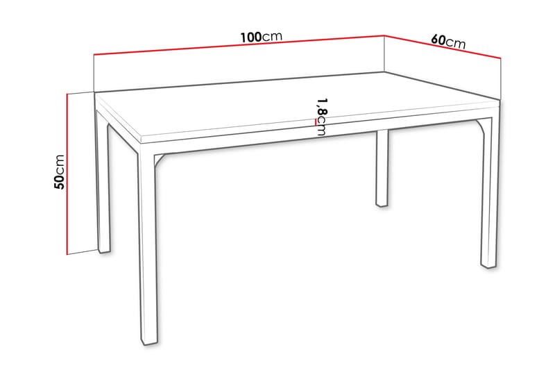 Nerima Soffbord 100 cm - Svart/Vit - Möbler - Bord & matgrupper - Soffbord